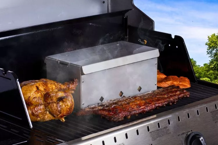 How do you use a smoker box on a grill